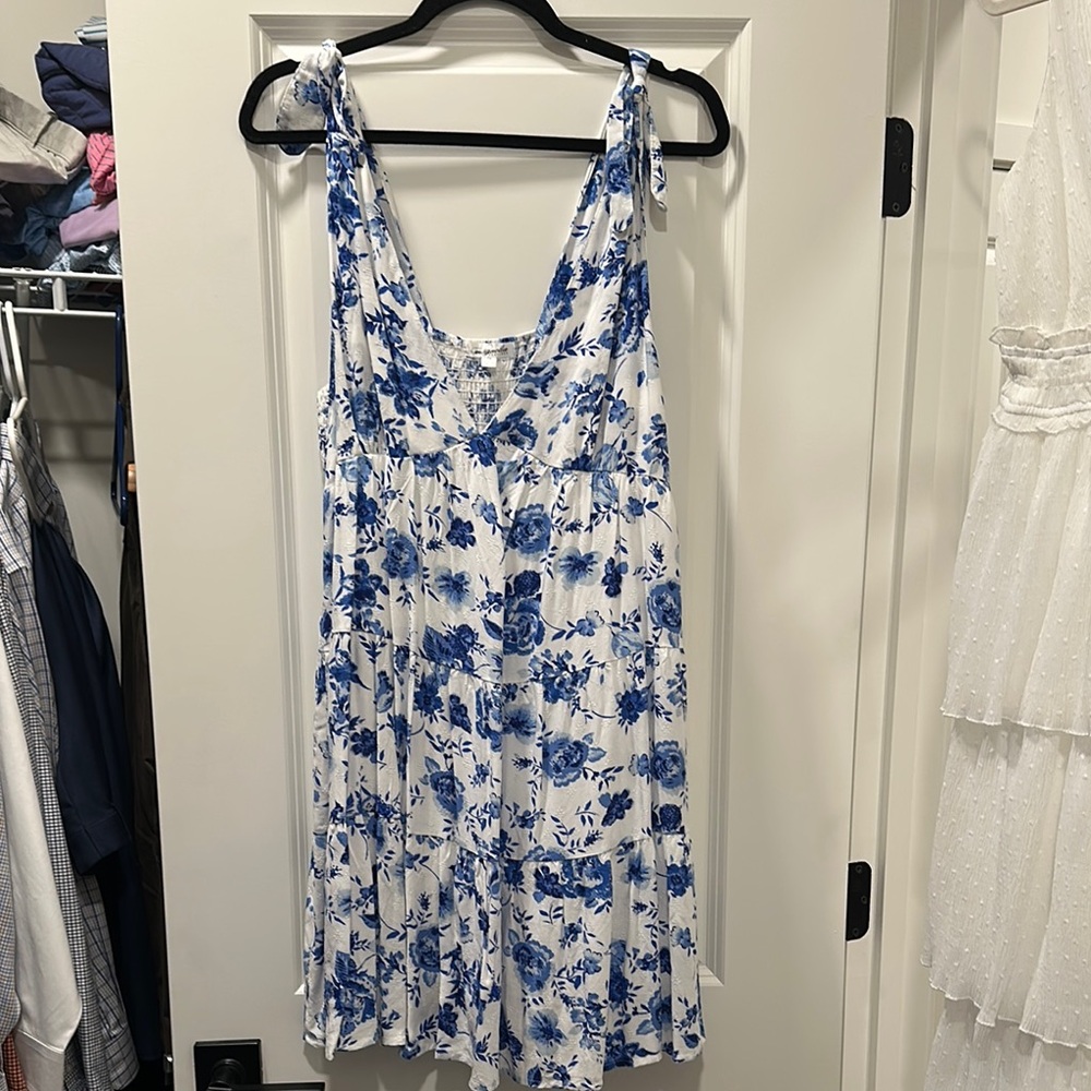 Blue and White Floral Dress (Magnolia Boutique)